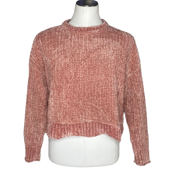 Zara Knit Chenille Scalloped Hem Sweater - Picture 2 of 9